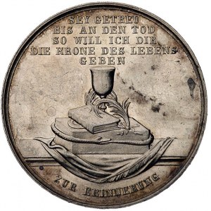 medal religijny autorstwa Loosa- pamiątka bierzmowania,...