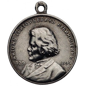 Anton Gregorowicz Rubinstein- medal sygn. Grillich syn....