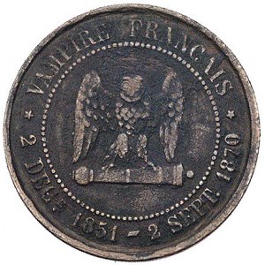 moneta szydercza wybita na krążku 5 centimówki z wyobra...