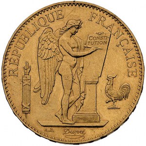 100 franków 1887 A, Paryż, Fr. 590, złoto, 32.23 g, wyb...