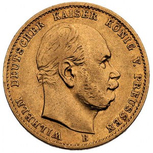 10 marek 1876 B, Hannover, J. 245, Fr. 3823, złoto, 3.9...