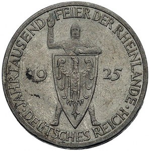 3 marki 1925 J, (Hamburg), Rheinlande, J. 321