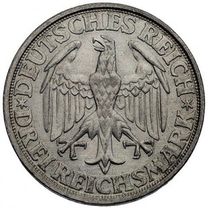 3 marki 1928 D, (Monachium), 1.000-lecie Dinkelsbühl, J...