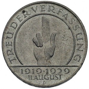 3 marki 1929 D, (Monachium), Treuder Verfassung, J. 340