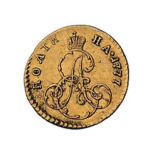 połtina 1777, Petersburg, Bitkin 109, Fr, 119, złoto, 0...