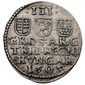 Stefan Bocskai 1604-1606, trojak 1605, Resch 25, ładnie...