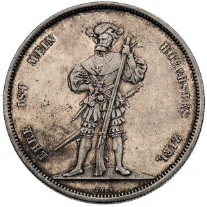 5 franków 1857, Berno, HMZ 1242, wybito tylko 5195 sztu...