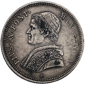 Pius IX 1846-1878, 50 baiocchi 1856, Bolonia, Berman 33...
