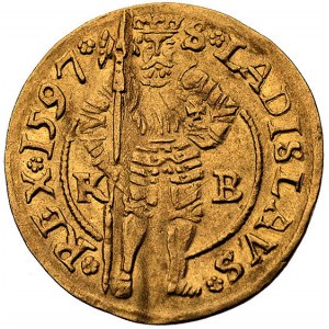 goldgulden 1597, Krzemnica, Huszar 1002, Fr. 34, złoto,...