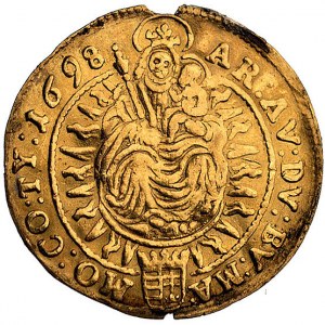 dukat 1698, Krzemnica, Herinek 364, Fr. 51, złoto, 3.42...