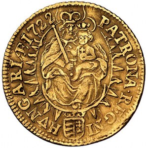 dukat 1722, Krzemnica, Herinek 152, Fr. 66, złoto, 3.42...