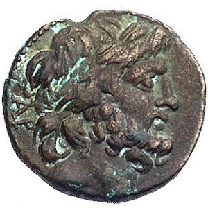 CYLICJA- Elaiussa, AE-20 120-80 pne, Aw: Głowa Zeusa w ...