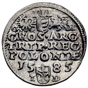trojak 1585, Olkusz, odmiana z literami G-H po bokach O...