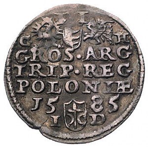 trojak 1585, Olkusz, odmiana z literami G-H po bokach O...