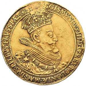 5 dukatów (donatywa) 1614, Gdańsk, Aw: Popiersie króla ...