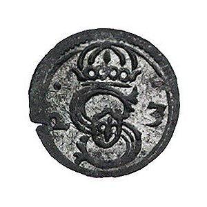 denar 1623 Łobżenica, Kurp. 1859 R3, Gum. 1494, bardzo ...