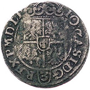 półtorak 1661, Poznań, odmiana z cyfrą 24 w jabłku król...