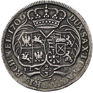 2/3 talara (coselgulden) 1706, Drezno, Kam. 406 R3, Dav...