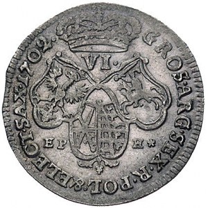 szóstak 1702, Lipsk, Kam. 3 R, Merseb. 1652