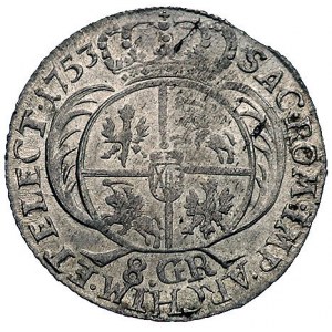 dwuzłotówka (8 groszy) 1753, efraimek - mennica nieznan...