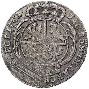 dwuzłotówka (8 groszy) 1761, Lipsk, Kam. 858 R7, T. 20,...