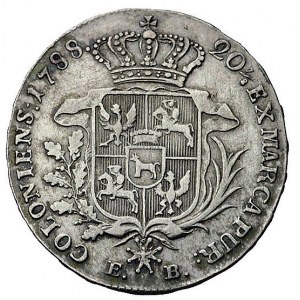 półtalar 1788, Warszawa, Plage 371, drobne rysy na awer...