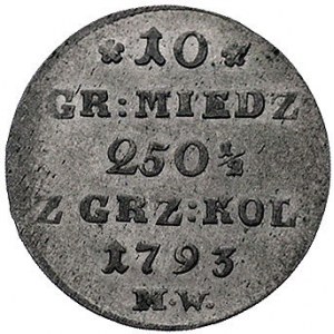 10 groszy miedzianych 1793, Warszawa, Plage 239