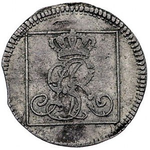 grosz srebrny 1767, Warszawa, Plage 218, moneta z końca...