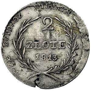 2 złote 1813, Zamość, Plage 125, patyna