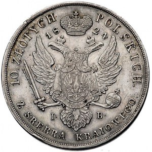 10 złotych 1824 Warszawa, Plage 27 R1, rzadkie