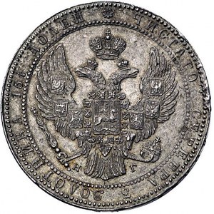 3/4 rubla = 5 złotych 1834, Petersburg, Plage 347, ładn...