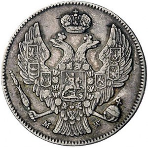 30 kopiejek = 2 złote 1837, Warszawa, Plage 375, patyna