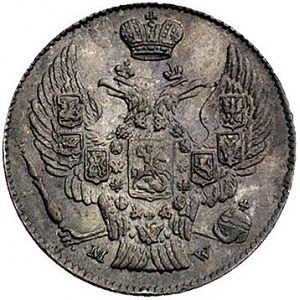 20 kopiejek = 40 groszy 1842, Warszawa, Plage 393, bard...