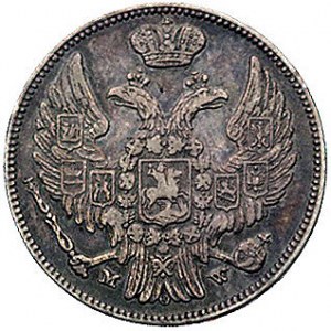 15 kopiejek = 1 złoty 1836, Warszawa, Plage 406, ciemna...