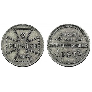 zestaw monet- 2 kopiejki 1916, Berlin i 2 kopiejki 1916...