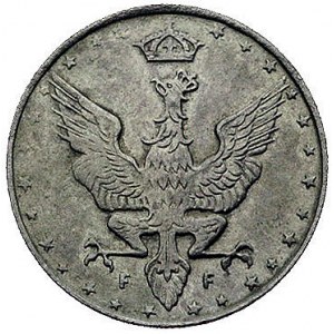 20 fenigów 1917, Stuttgart, moneta wybita stemplem obró...