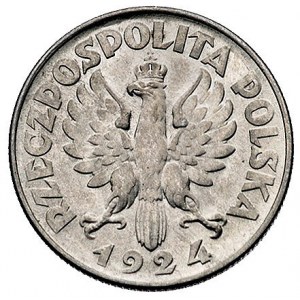 2 złote 1924, Filadelfia, moneta wybita odwróconym stem...