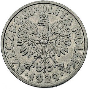 1 złoty 1929, Nominał w wieńcu liściastym, bez napisu P...