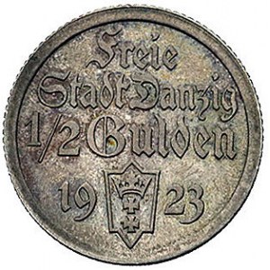 1/2 guldena 1923, Utrecht, Koga, Parchimowicz 59.a, bar...