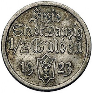1/2 guldena 1923, Utrecht, Koga, Parchimowicz 59.a, pat...