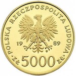 komplet monet 10.000, 5.000, 2.000 i 1.000 złotych 1989...