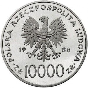 10.000 złotych 1988, Warszawa, Jan Paweł II, X Lat Pont...