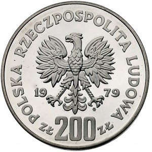 200 złotych 1979, Warszawa, Mieszko I- półpostać, na re...
