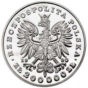 komplet monet 200.000 złotych 1990, mennica Solidarity ...