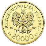 komplet monet 200.000, 100.000, 50.000 i 20.000 złotych...