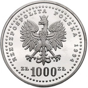 1.000 złotych 1994, Warszawa, XV PUCHAR ŚWIATA FIFA, Pa...