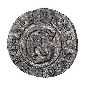 Krystyna 1632-1654, szeląg 1645, Ryga, monogram CR, Ahl...