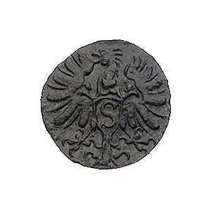 denar 1571, Królewiec, typ młodszy z różą o 9 płatkach,...