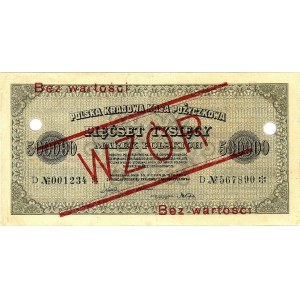 500.000 marek polskich 30.08.1923, WZÓR seria D. No 001...