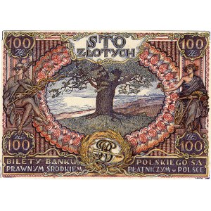 jednostronna próba druku banknotu 100 złotych 02.06.193...